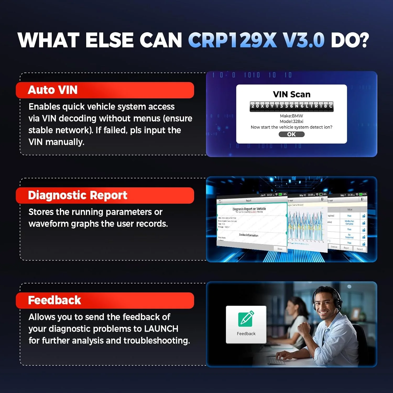 Launch CRP129X V3.0 OBD2 Scanner - Image 6