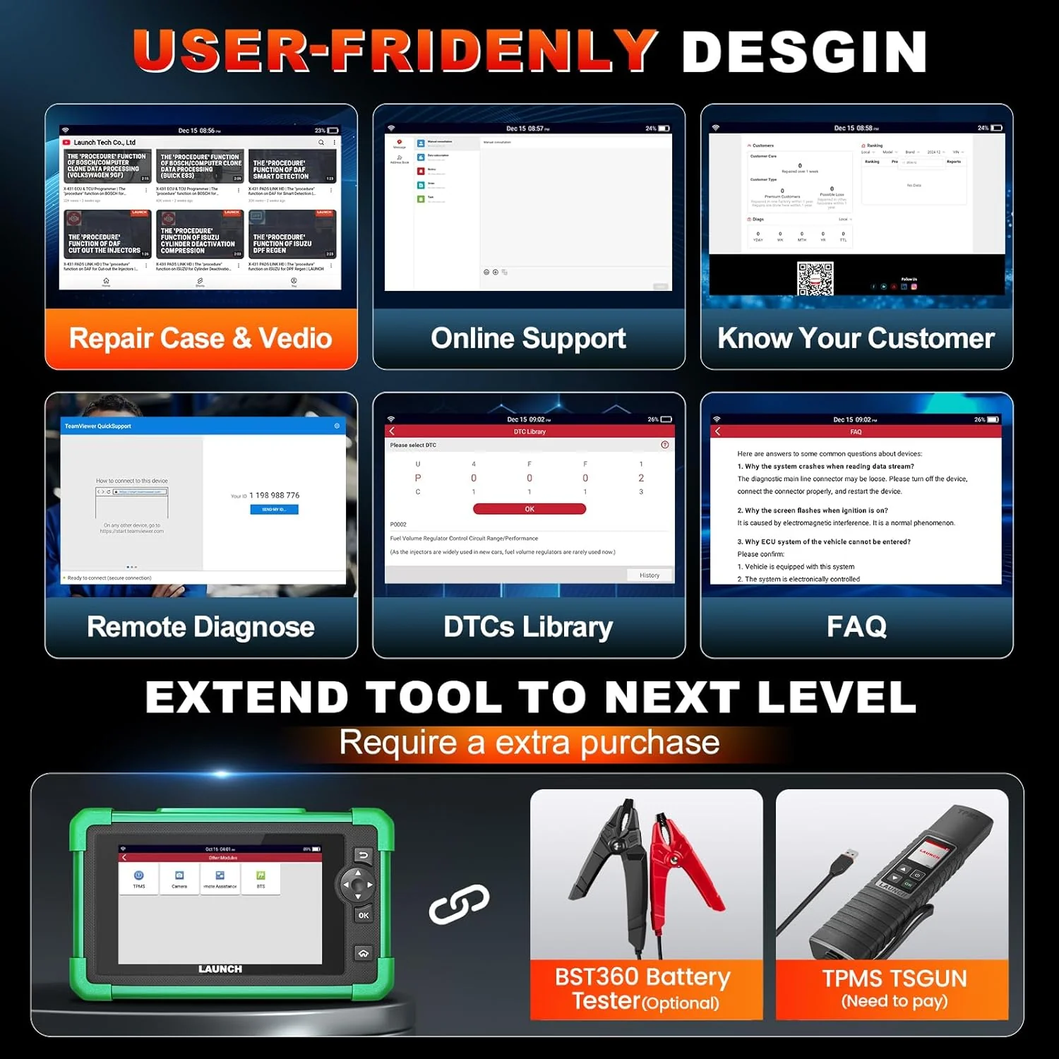 LaunchX431 CRP919 EV Bidirectional Scan Tool for Electric Vehicles New Energy Cars - Image 6